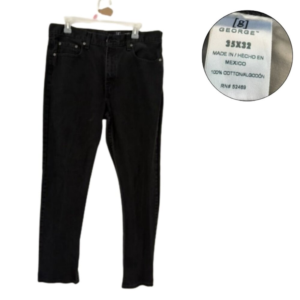George Men’s Black Jeans – Size 35x32
